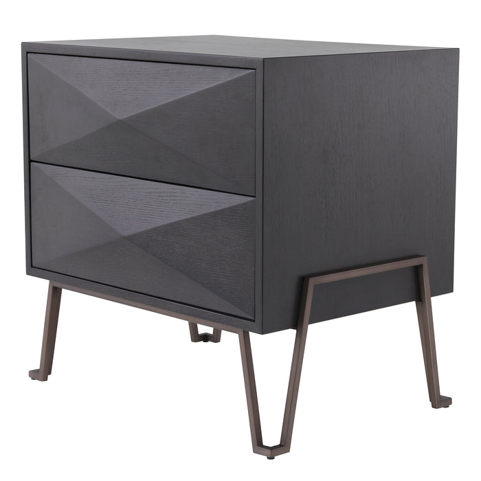 Highland Nightstand Charcoal Brown